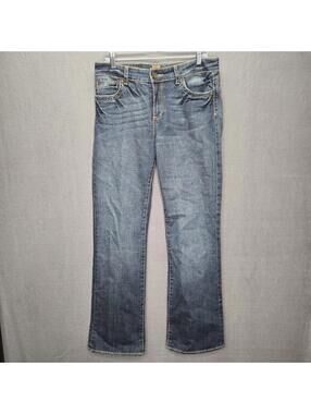 Kut From The Kloth Natalie Mid Rise Bootcut Jeans Size 10 Blue Denim Pockets